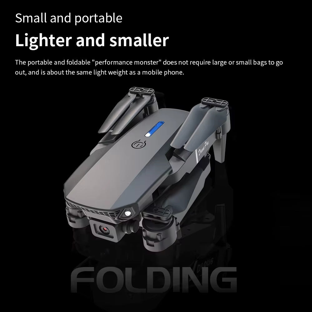 Drone E88 Pro 4K™ – Drone Pliable HD Grand Angle | Stabilisation, WiFi FPV & Vol Facile